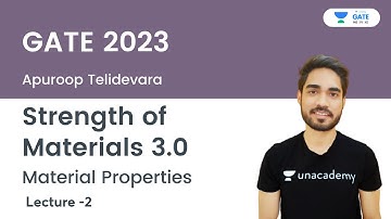 Strength of Materials 3.0 | Material Properties | L2 | GATE 2023 | Apuroop Telidevara