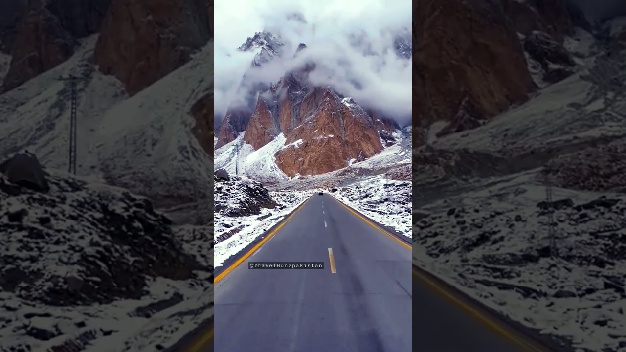 Attabad lake Hunza to Khunjerab pass China border winter Road trip North Pakistan 