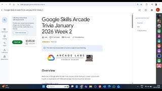 Google Skills Arcade Trivia January 2026 Week 2 || Lab Solution || Google Cloud Arcade 2026