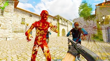 Counter Strike Source - Zombie Riot Mod Online Gameplay on de_cortona map