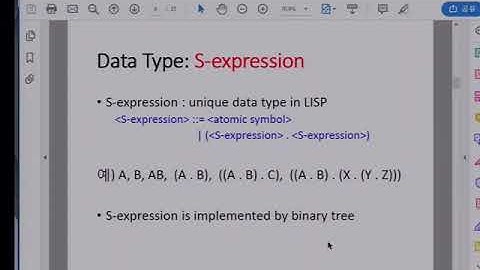 프로그래밍언어론 15장 함수형 프로그래밍3 LISP소개 (강승식 교수)