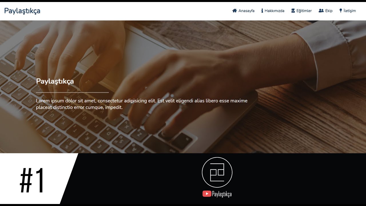 Menu Alanı Oluşturma #1 - HTML5 & CSS3 & PHP ile Baştan Sona Websitesi Projesi