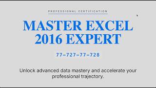 Microsoft Excel 2016 Expert (77-727 & 77-728) | Master Advanced Excel Skills