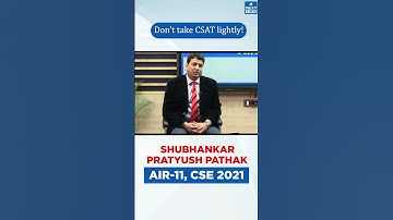 AIR 11 | UPSC CSE 2021 | Shubhankar P.  Pathak | #topper #upsc #ias #bsinghsir