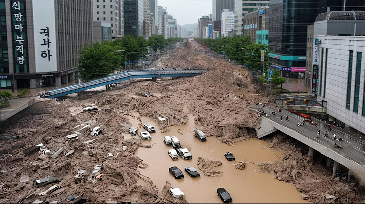 South Korea sinks today! Cars floating in water, flash floods in Gwangju