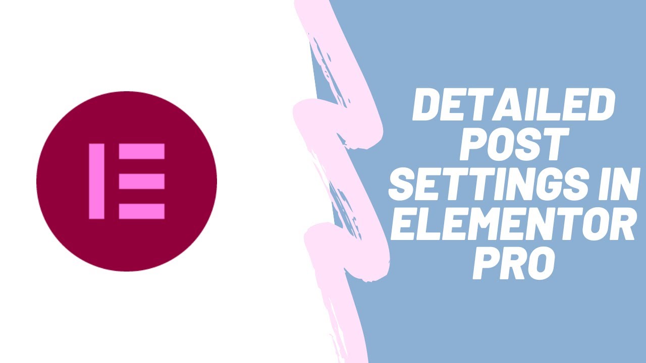 Detailed post settings in Elementor PRO - YouTube