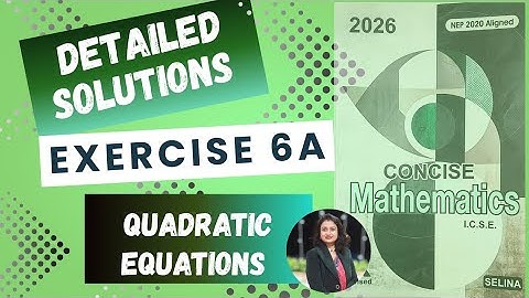 Concise Maths Solution|| Word Problems on Quadratic Equations|| ICSE Class 10|| 2026