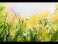 Watercolor Meadow Painting Process