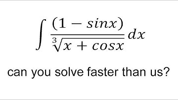integration (1-sinx)/cuberoot(x+cosx) dx || wbchse class 12 math SN DEY 2