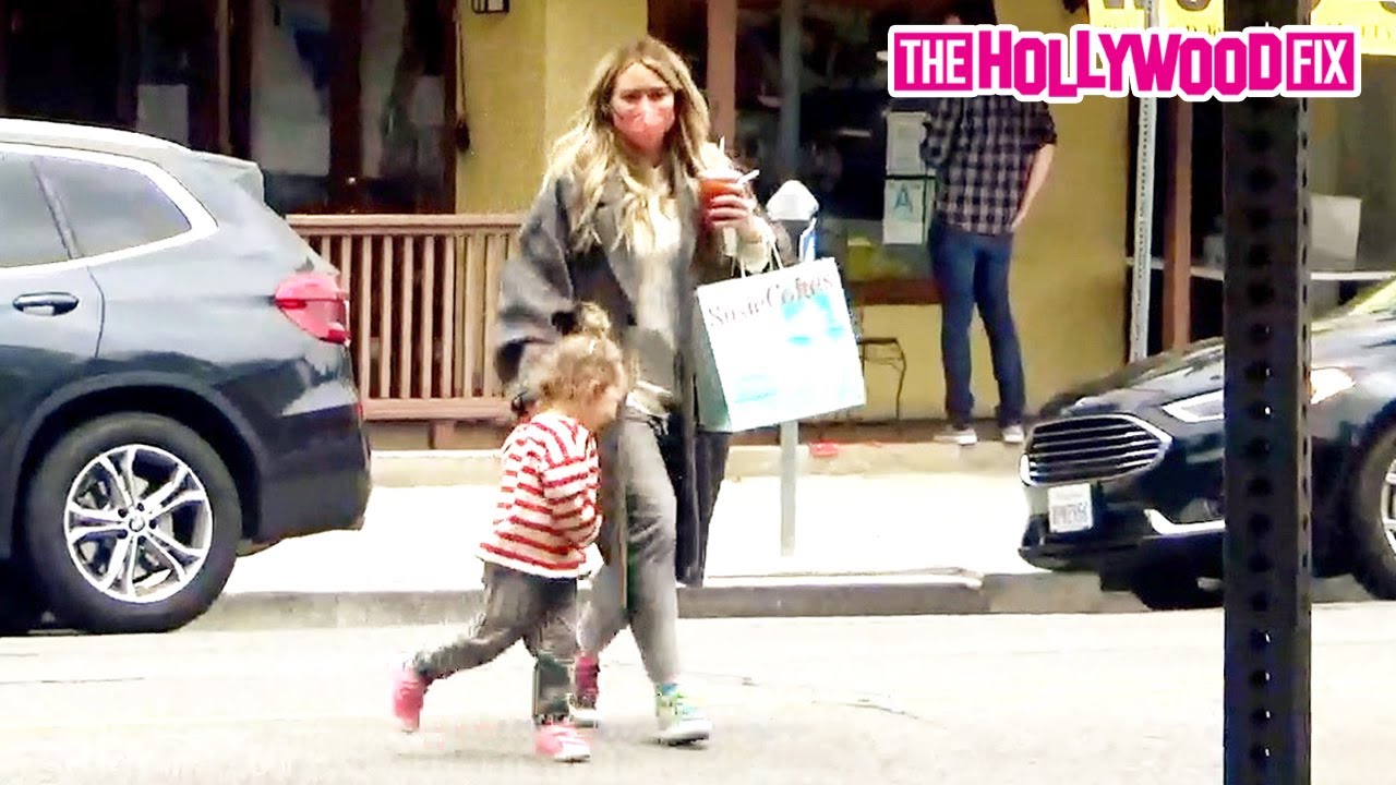 Hilary Duff & Her Daughter Banks Bair Grab A Sweet Treat To-Go At Susie Cakes In Studio City 4.21.21