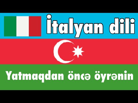 Yatmaqdan öncə öyrənin - İtalyan dili (dilin daşıyıcısı)  - musiqi ilə