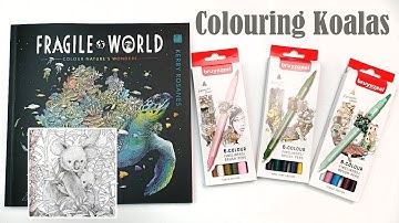 Colouring Koalas using Bruynzeel Brush Pens! | Fragile World by Kerby Rosanes | Limited Palette