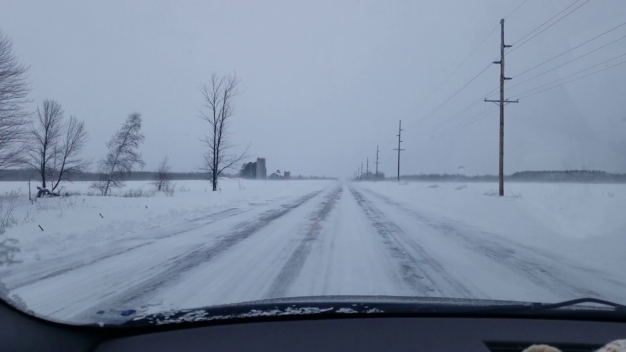 Blizzard 2019 4 driving in blizzard conditions Northern Wisconsin YouTube