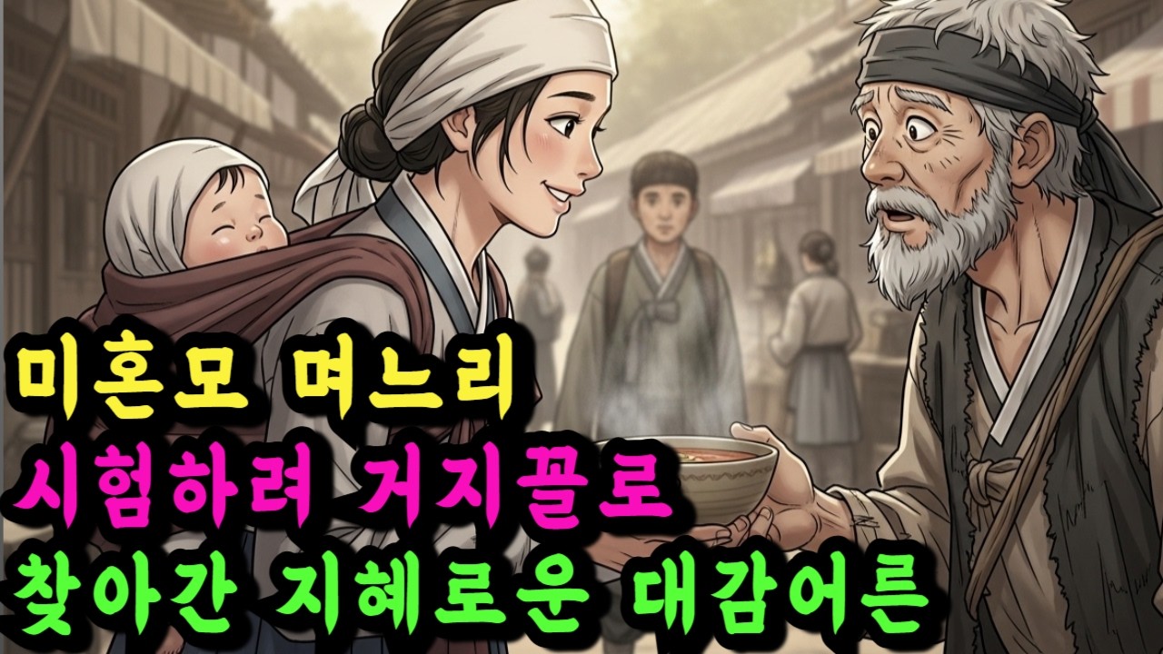 미혼모 예비며느리를 시험하려 거지 노비꼴로 좌의정 대감어른이 장터 국밥집에 갔는데    결국 무릎을 꿇고 오열하게 되었다ㅣ오디오북ㅣ야담