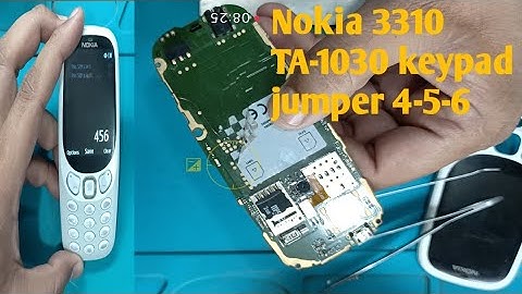 Nokia3310 TA-1030 keypad jumper 456 not work problem solution,