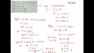TSET 2018 COMPUTER SCIENCE SOLUTIONS PART 1