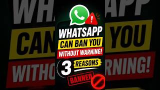 WhatsApp Can BAN Your Account Without Warning 🚫 (3 Hidden Reasons) #WhatsApp #TechTips #OnlineSafety