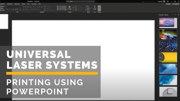 Printing to a Universal Laser Systems Laser Using PowerPoint