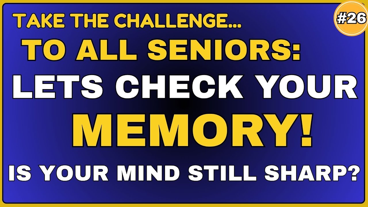 TO ALL SENIORS:  CAN YOU SCORE HIGHER THAN 8? 30 QUESTIONS  || QUIZ # 26  #generalknowledge