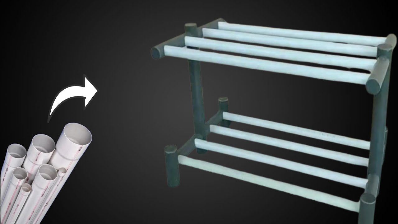 how to make a shoe rack from PVC pipe | simple shoe rack @umarchannel ...
