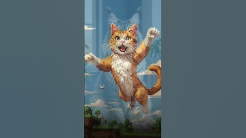 Create a video of 10 facts about cats in pixel art style for tiktok