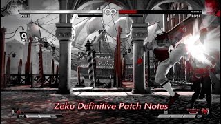 Street Fighter V Zeku Definitive Patch Notes