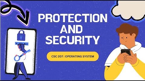 CSC 207 - EXPLORING PROTECTION AND SECURITY ISSUES IN OPERATING SYSTEM
