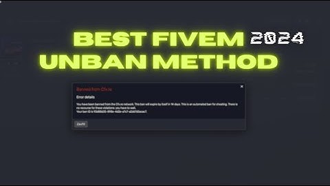 FIVEM UNBAN / How to remove cfx, Hardware id ban on FIVEM in 2024 / Cfx.re ban