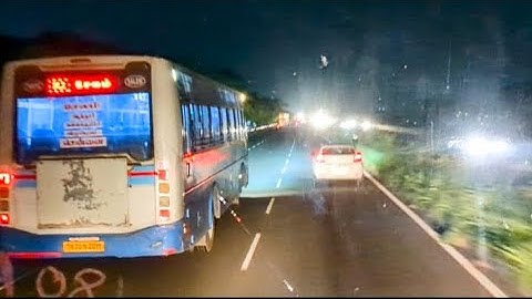 SETC AC Full sleeper overtook other buses on National Highway 32 #bus #travel #overtaking #viral
