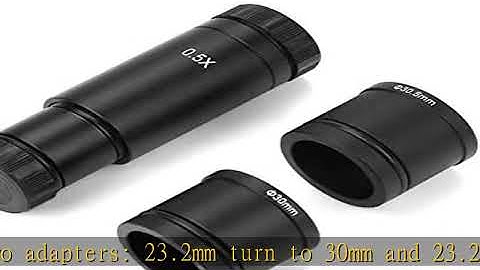 Microscope Adapter 0.5× C Mount Lens Adapter Set 23.2mm/30mm /30.5mm Ports for CCD Camera and Digit