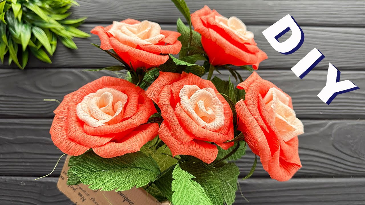 AMAZING! How to Make Roses Crepe Paper Flowers DIY Decoration Ideas