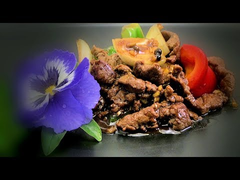 Chinese Black Peppered Steak (Chinese Style Cooking Recipe)