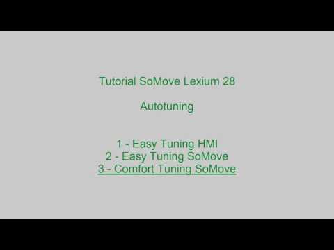 Tutorial SoMove Lexium 28 - Easy Tuning and Comfort Tuning