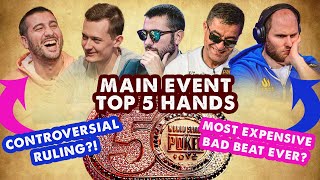 2019 WSOP Main Event Top 5 Hands | World Series of Poker