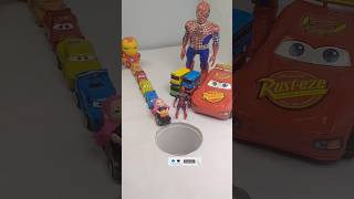ironman and Cars racing push KPop Mira into pit #ironman #cars #kpop #shorts