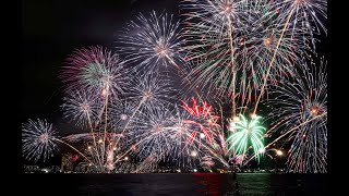 琵琶湖に大輪「希望の春花火」