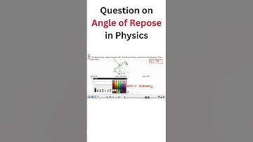 Questions on Angle of Repose in Physics #jeemains #jeeproblems