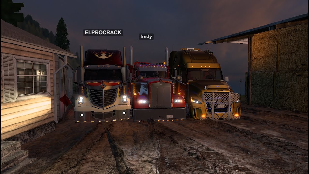 Convoy en american truck en el map mountain roads ats v1 49 3 9 parte