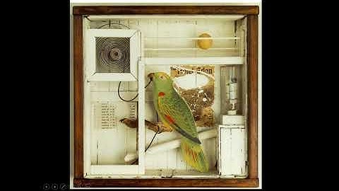 Assemblage from artists Kurt Schwitters, George Herms, Betye Saar and Robert Rauschenberg.