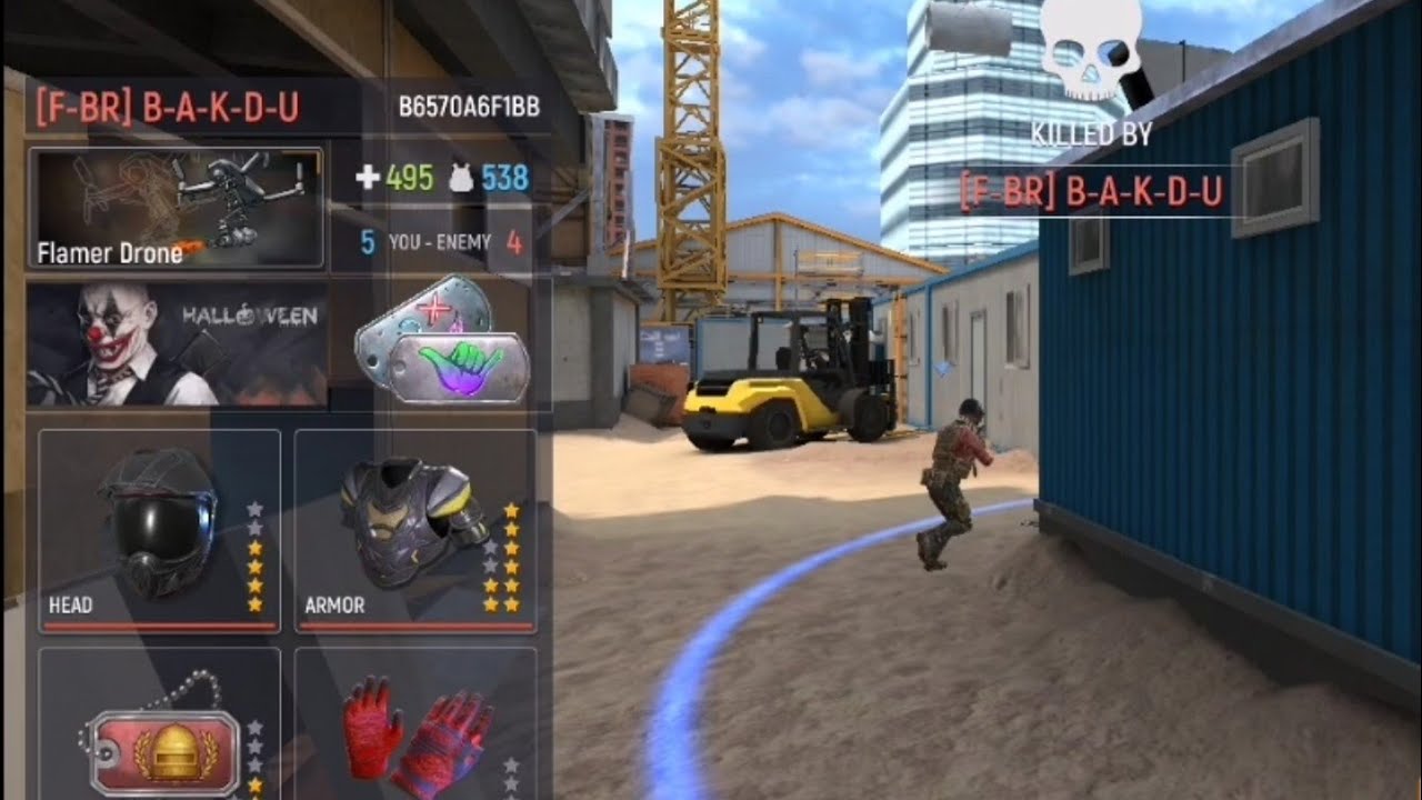 Modern ops - 1 vs 1 Point Capture (Construction Site) Gameplay 