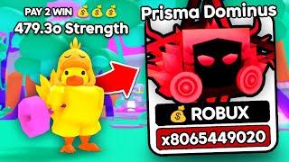 I Got The MOST EXPENSIVE $195,000 Robux Pet and Destroyed Arm Wrestling Simulator! (Roblox)