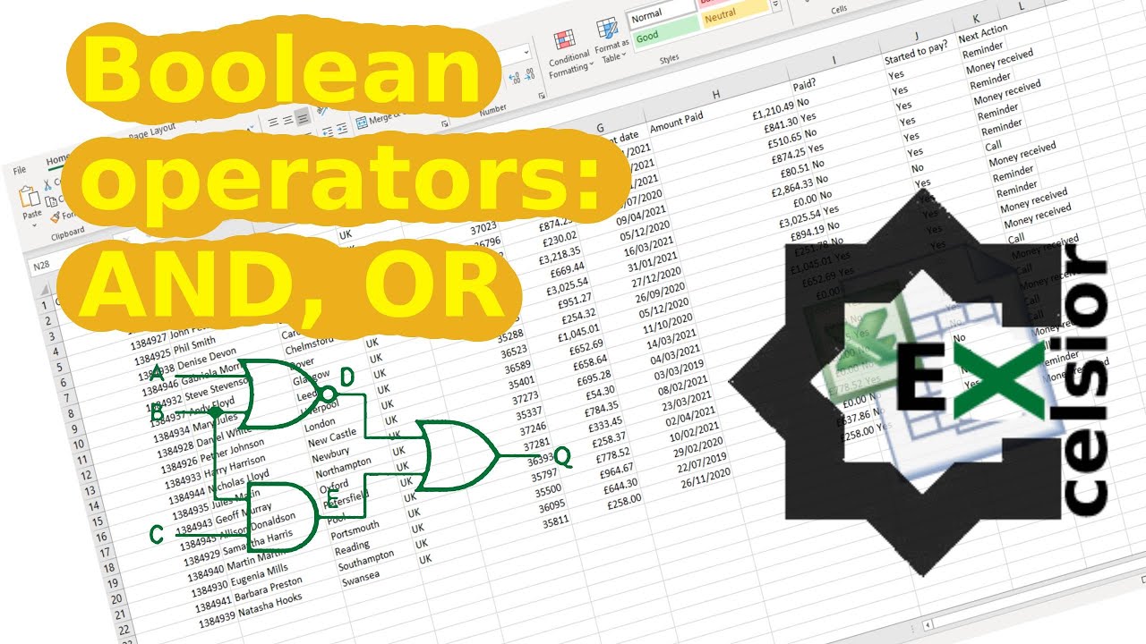 15 Add Boolean operators AND, OR to IF formulas - YouTube