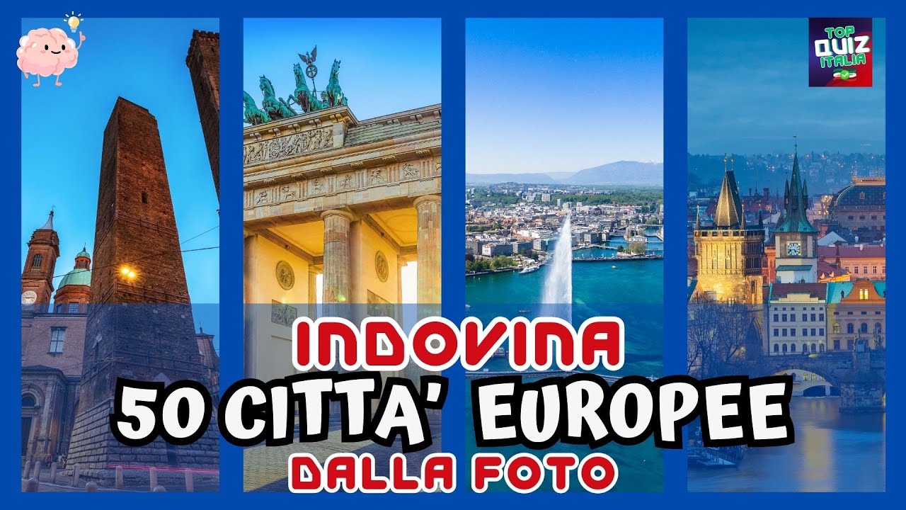 🧠 Sfida Quiz! I🌍 Indovina le 50 Città Europee dalla Foto +!1 indizio🌍 Scopri quante ne conosci! 🏰✈️🧩