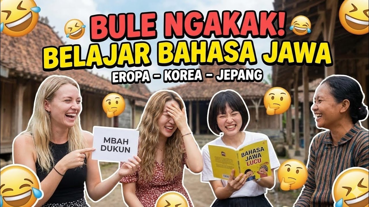 Bule Eropa, Korea Hingga Jepang Bikin Ngakak Ketika Belajar Bahasa Jawa