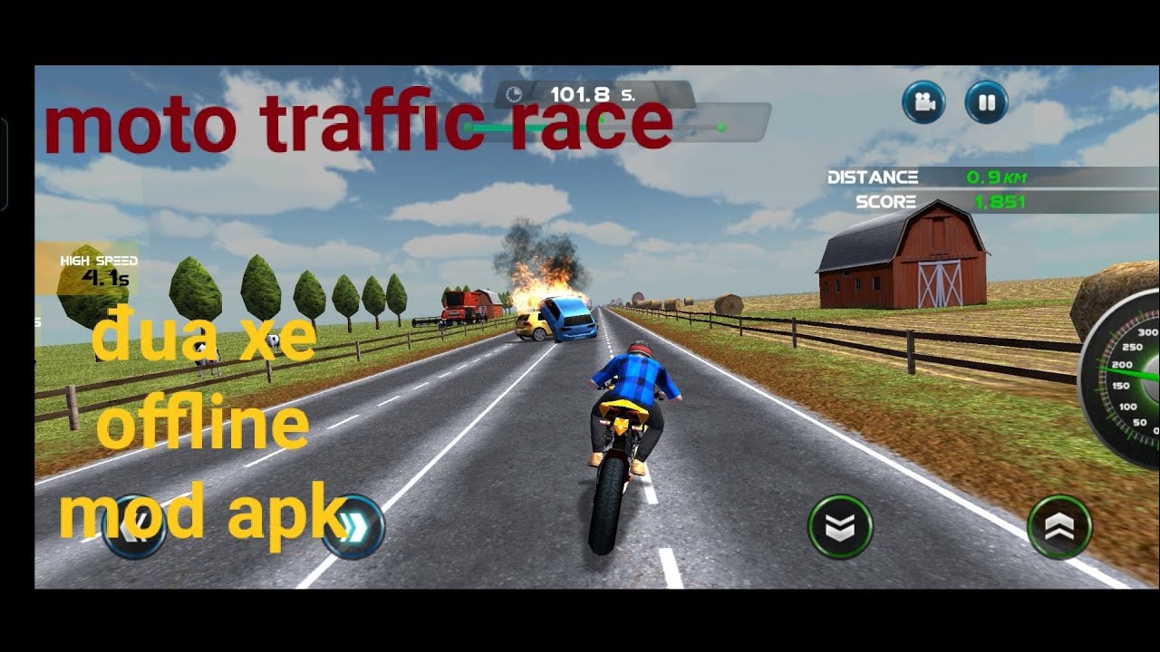 Trò chơi đua xe moto offline_ game moto traffic race