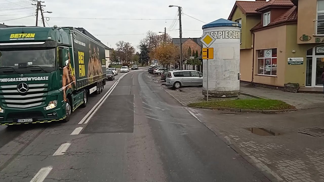 Ciężarówką przez Białą Rawską tam gdzie Pudzian mieszka