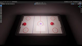 physics test Air Hockey in Blender 3d viewport screenshot 5