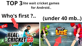 Top 3 lite wait cricket games for Android in Hindi | low on size in 2019.Must try|| screenshot 3