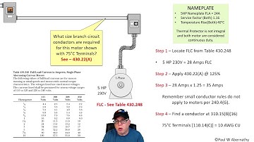 Single Phase Motors- Simple Branch Circuit Sizing