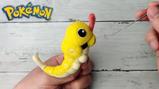 Shiny Caterpie Pokemon Satisfying Wool Art